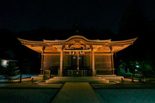 【島根】松江神社の夜景 松江,島根,松江城の写真素材