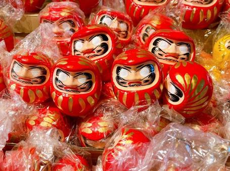 赤いだるま　縁起物 だるま,正月,縁起物の写真素材