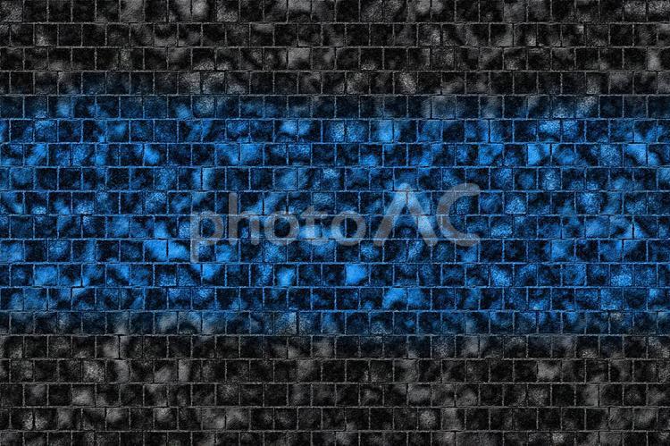 レンガ風のテクスチャ　青ライン　正方形 レンガ,レンガ風,lineの写真素材