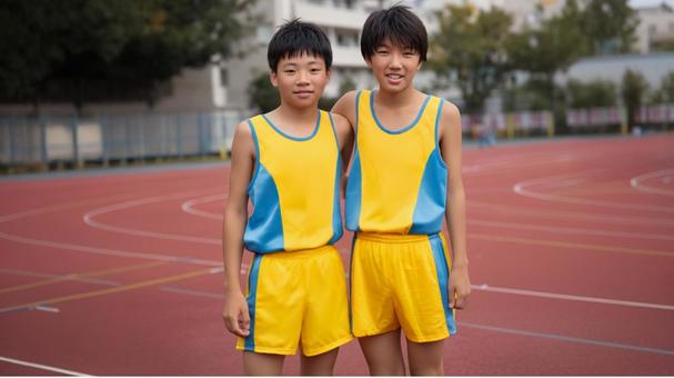 陸上競技を楽しむ少年17 陸上競技を楽しむ少年17の写真