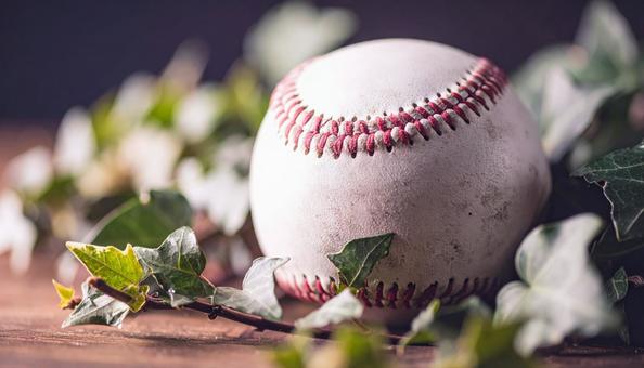 野球イメージ 机の上の野球ボール 野球イメージ 机の上の野球ボールの写真