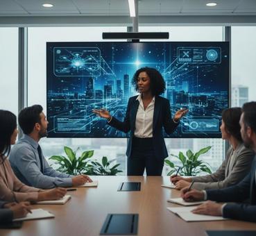 ビジネスシーン　プレゼンテーションの写真