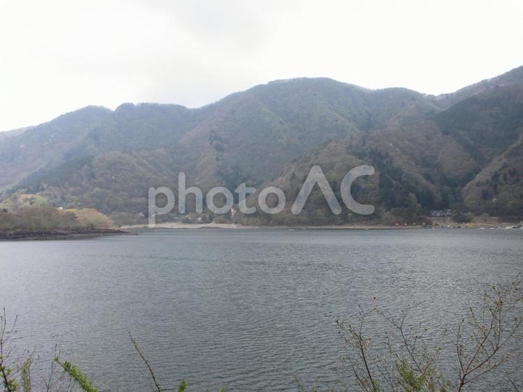 山梨県-精進湖 精進湖,湖,湖面の写真素材