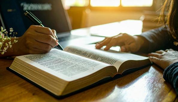 勉強のイメージ　英語辞書とパソコンとペンの写真