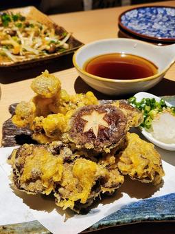 キノコの天ぷら２ 天ぷら,きのこ,しいたけの写真素材