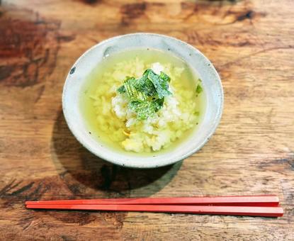 お茶漬け お茶漬け お茶漬け,のり茶漬け,ごはんの写真素材