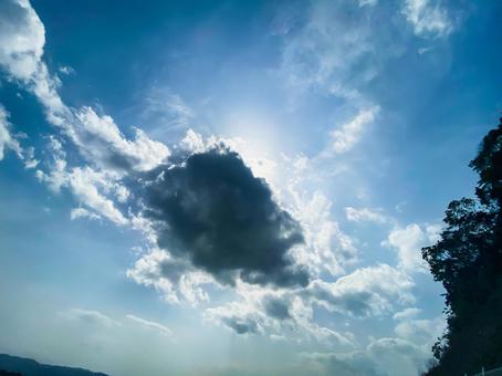 空, 碧落, 藍, 晴朗天氣, JPG