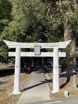 溝口竈門神社・一の鳥居 竈門神社,福岡県筑後市,鬼滅の刃の写真素材