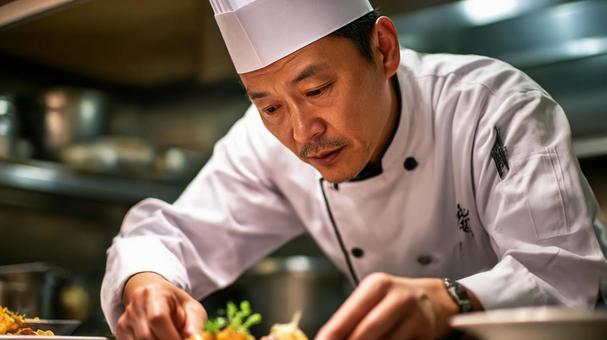 厳しそうな男性シェフ2の写真