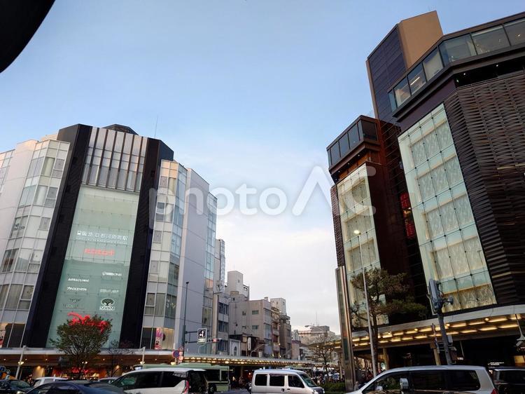 四条河原町の風景 京都,四条河原町,四条の写真素材