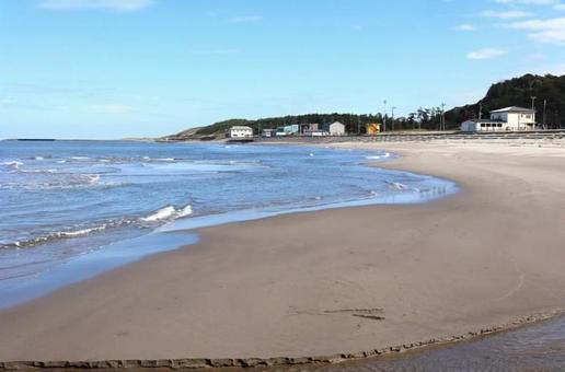 新潟の海（角田浜海水浴場） 角田浜,海,砂浜の写真素材