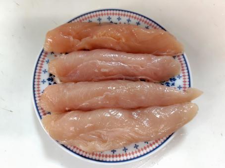 鳥筋無しササミ 鳥筋無しササミ 鳥筋無しササミ,鳥肉,ササミの写真素材