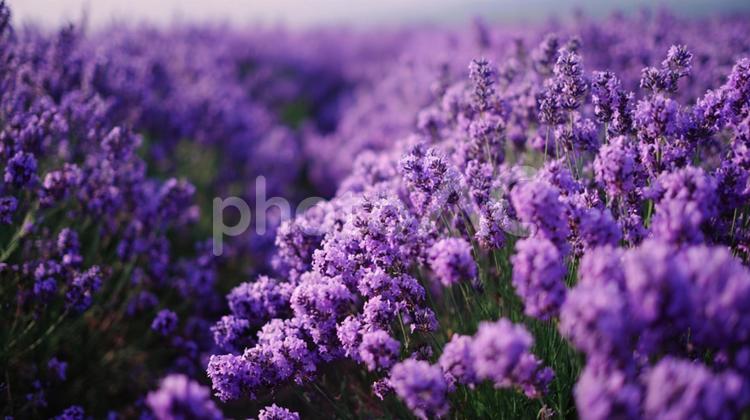 紫の絨毯：夏のラベンダー畑 ラベンダー,花,紫の写真素材