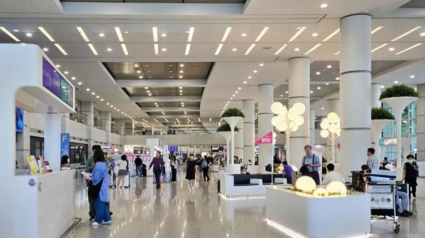 韓国 仁川空港のターミナル風景 仁川国際空港,空港,韓国の写真素材