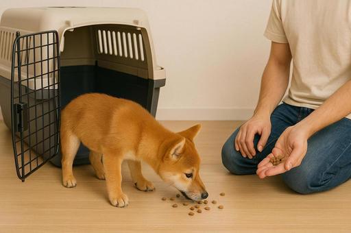犬のクレートトレーニング 犬のクレートトレーニングの写真