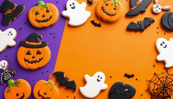 ハロウィンの可愛い背景素材 ハロウィンの可愛い背景素材の写真