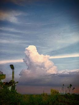 雨の前の雲 雷 雨の前の雲 雷の写真