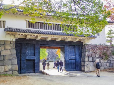 【大阪府】大阪城・青屋門 青屋門,大阪城,石垣の写真素材