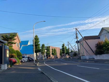 朝の青空 朝の青空の写真