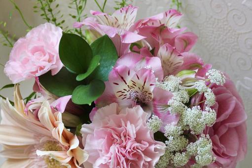 パステルピンクの花束のズーム パステルピンクの花束のズーム ズーム,ピンク,花の写真素材