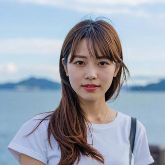 海に来ています 海に来ていますの写真