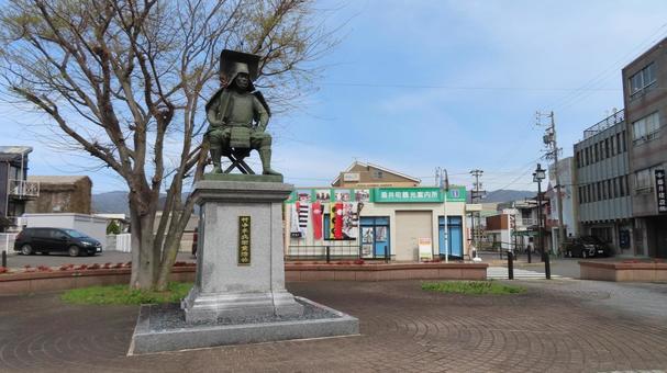 竹中半兵衛の銅像 垂井駅前 竹中半兵衛の銅像 垂井駅前 竹中半兵衛,銅像,竹中重治の写真素材