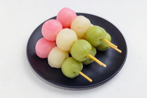 三色だんご5本 だんご,三色団子,和菓子の写真素材