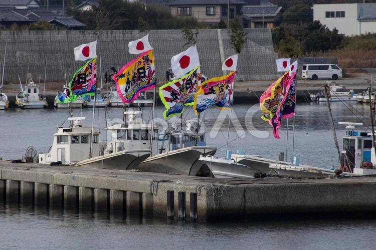 大漁旗１（田原市） 大漁旗,元日,元旦の写真素材