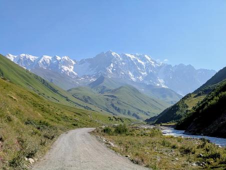 シュハラ氷河トレッキングコース シュハラ氷河,氷河,雪山の写真素材