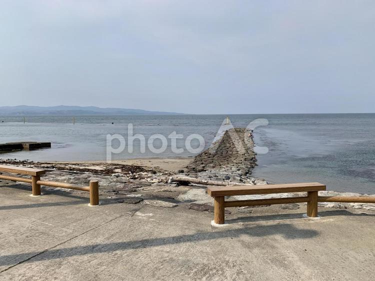 日本海の海岸 浜,海,水域の写真素材