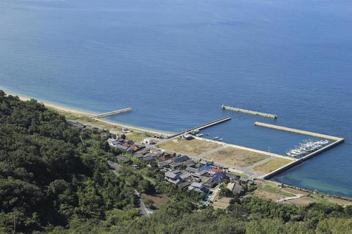 島の港 島の港 海,眺め,町の写真素材