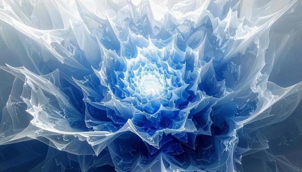 サファイア輝く抽象の花 サファイア輝く抽象の花の写真