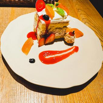 フルーツケーキ ケーキ,カフェ,スイーツの写真素材