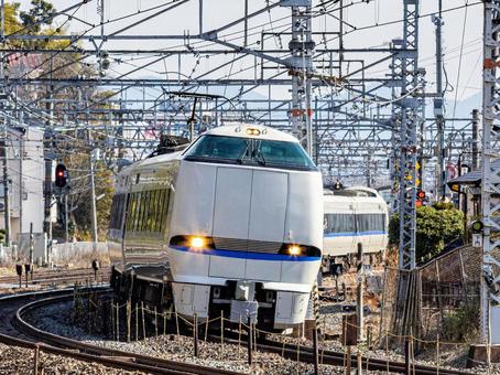 JR特急 サンダーバード JR京都線 JR特急 サンダーバード JR京都線 サンダーバード,jr京都線,jrの写真素材