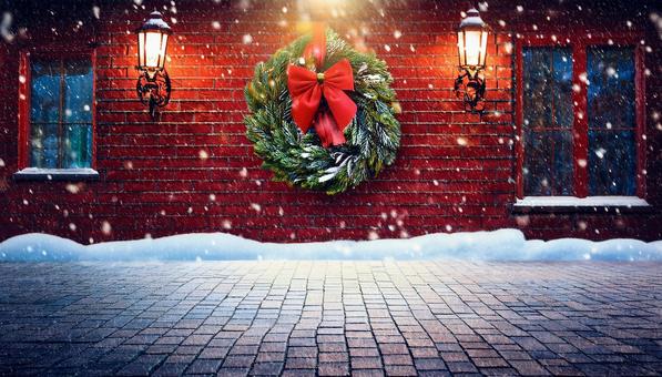 クリスマスリース クリスマスリース,リース,クリスマスの写真素材