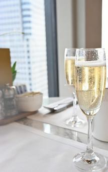 シャンパン シャンパン,ブランチ,ラウンジの写真素材
