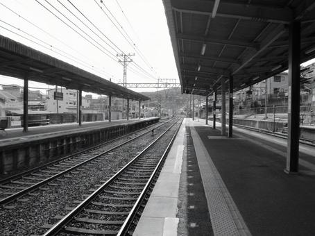 Monochrome photo of station, JPG Monochrome photo of station, JPG