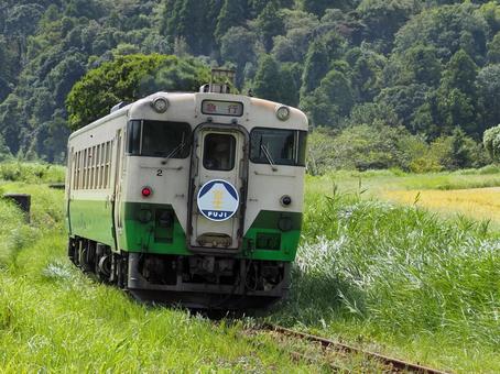 小湊鐵道 キハ40形 上総鶴舞駅 小湊鐵道,小湊鉄道,小湊の写真素材