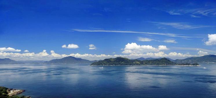 Photo, sea, seto inland sea, sea view, 