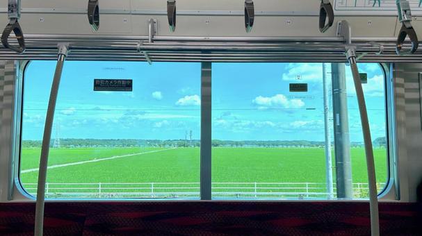 The countryside seen from the train window, JPG