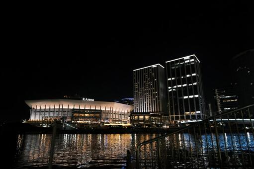 横浜　夜景（Kアリーナ付近） 横浜,kアリーナ,夜景の写真素材