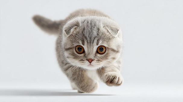 ふわふわの子猫が駆ける ふわふわの子猫が駆けるの写真