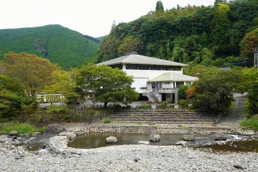 矢部川源流公園と相撲場 矢部川源流公園,相撲場,矢部村の写真素材