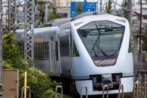 東武鉄道の特急電車 東武,特急,スペーシアの写真素材