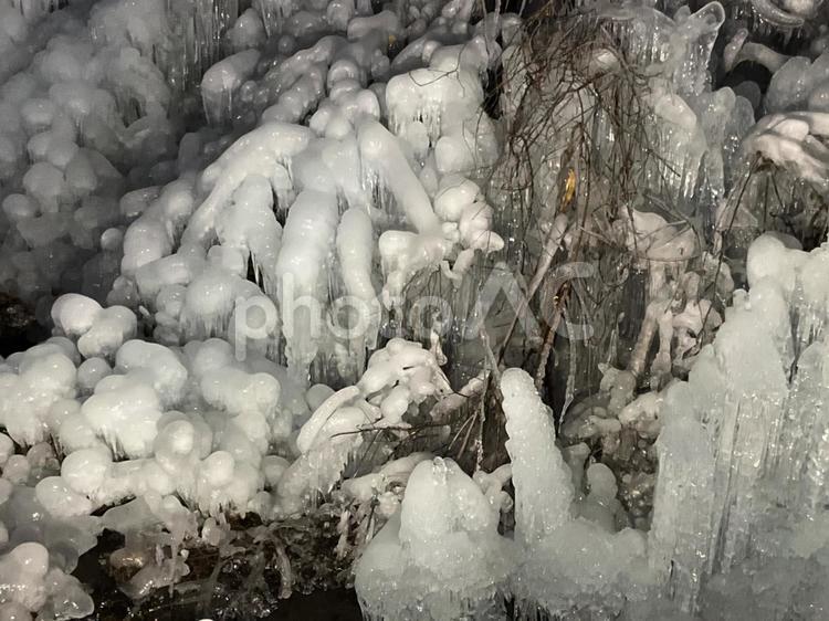あしがくぼの氷柱 氷柱,つらら,氷の写真素材