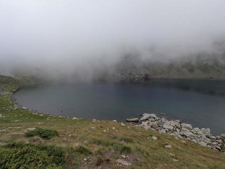 オコト湖 オコト湖,霧,７つの湖の写真素材