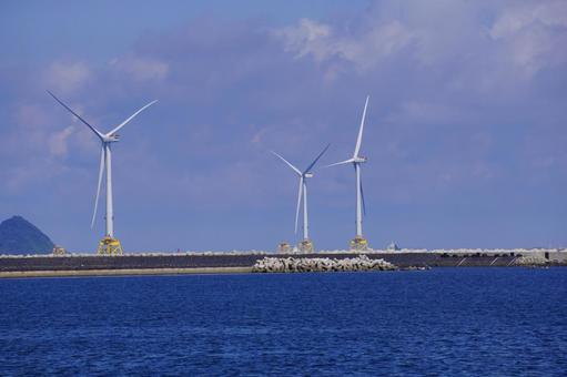 洋上風力発電機 洋上風力発電機 洋上,風力発電機,海洋の写真素材