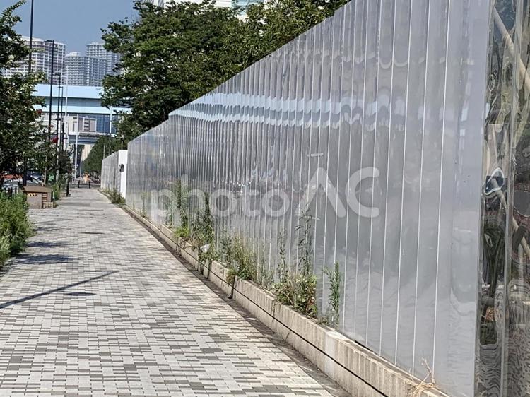 工事 フェンス,工事,ガラス製品の写真素材