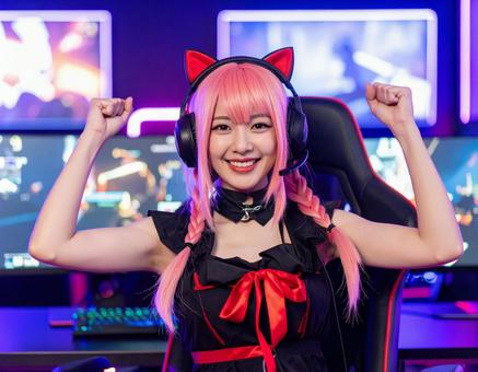 コスプレゲーマー勝利!ツインテピンクさん コスプレゲーマー勝利!ツインテピンクさんの写真
