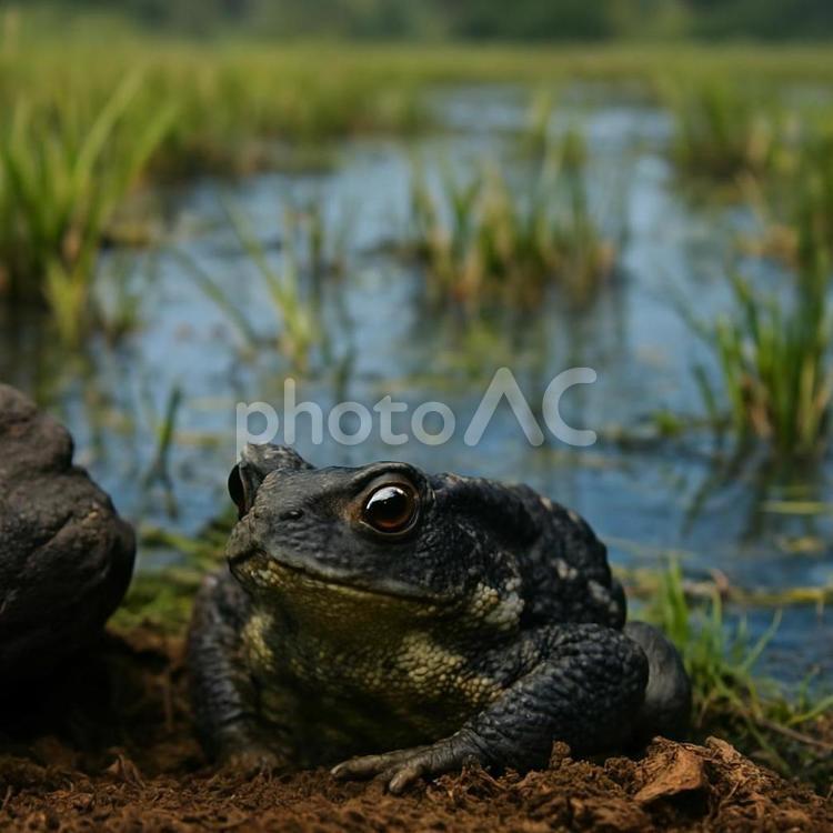 湿地の王様・カエル 森の住人,自然の中で,カエル好きの写真素材